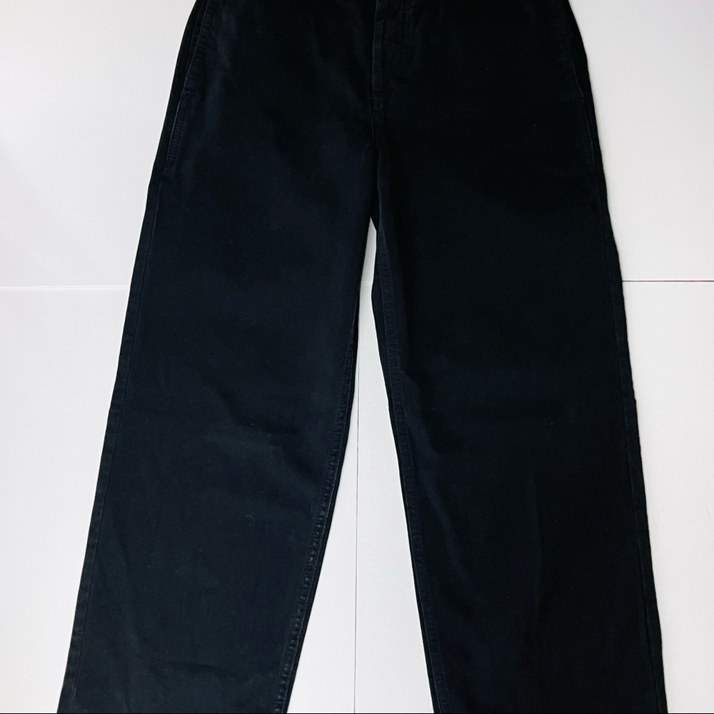 FREE PEOPLE — THE RELAXED BOYFRIEND CHINO PANTS, BLACK, SIZE US 25 - Picture 10 of 12